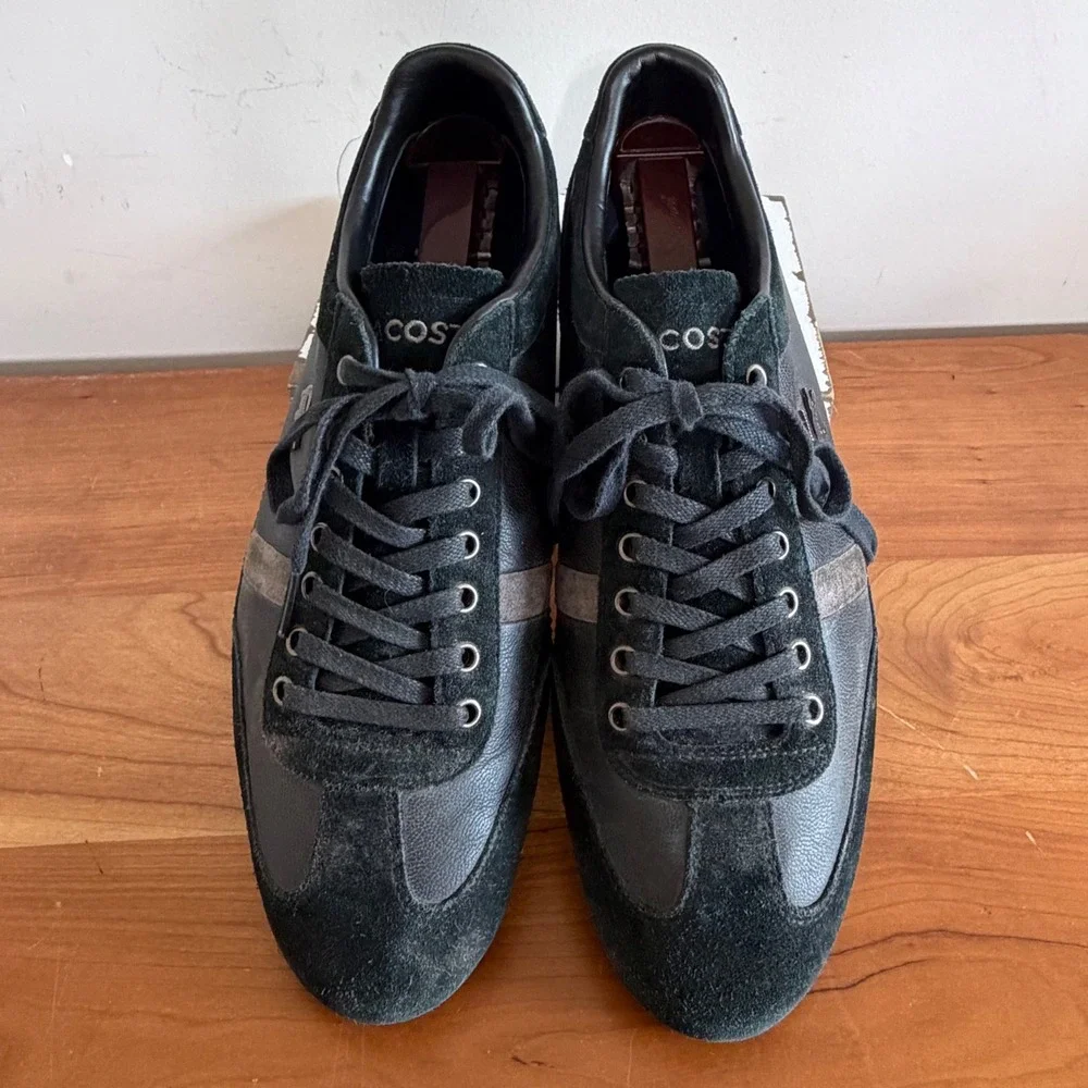 Lacoste Misano 22 SRM Mens Black Leather Suede Sneakers 8.5 7-26SRM3041024